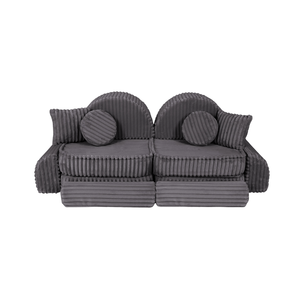 Medium Modular Sofa for Kids - Churros Jurassic Grey en | Decoração Tinitto – Fabrication européenne