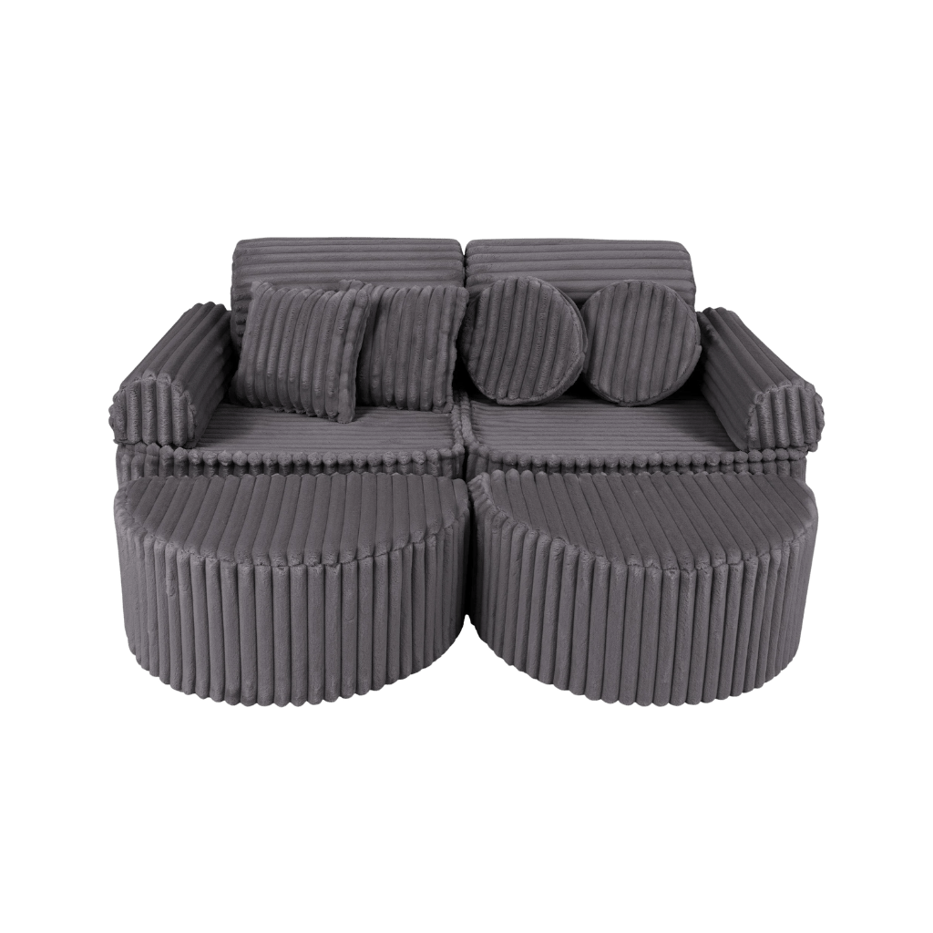 Medium Modular Sofa for Kids - Churros Jurassic Grey en | Decoração Tinitto – Fabrication européenne