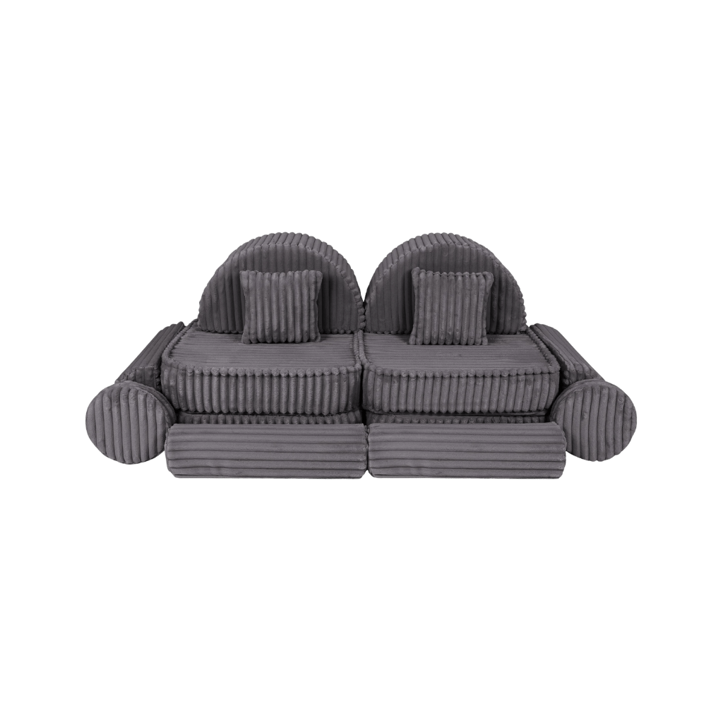 Medium Modular Sofa for Kids - Churros Jurassic Grey en | Decoração Tinitto – Fabrication européenne