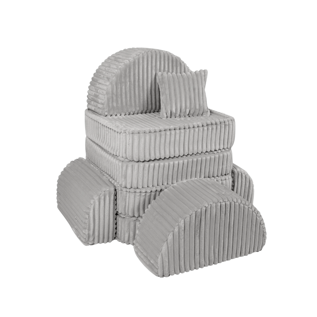 Medium Modular Sofa for Kids - Churros Moon Grey en | Decoração Tinitto – Fabrication européenne