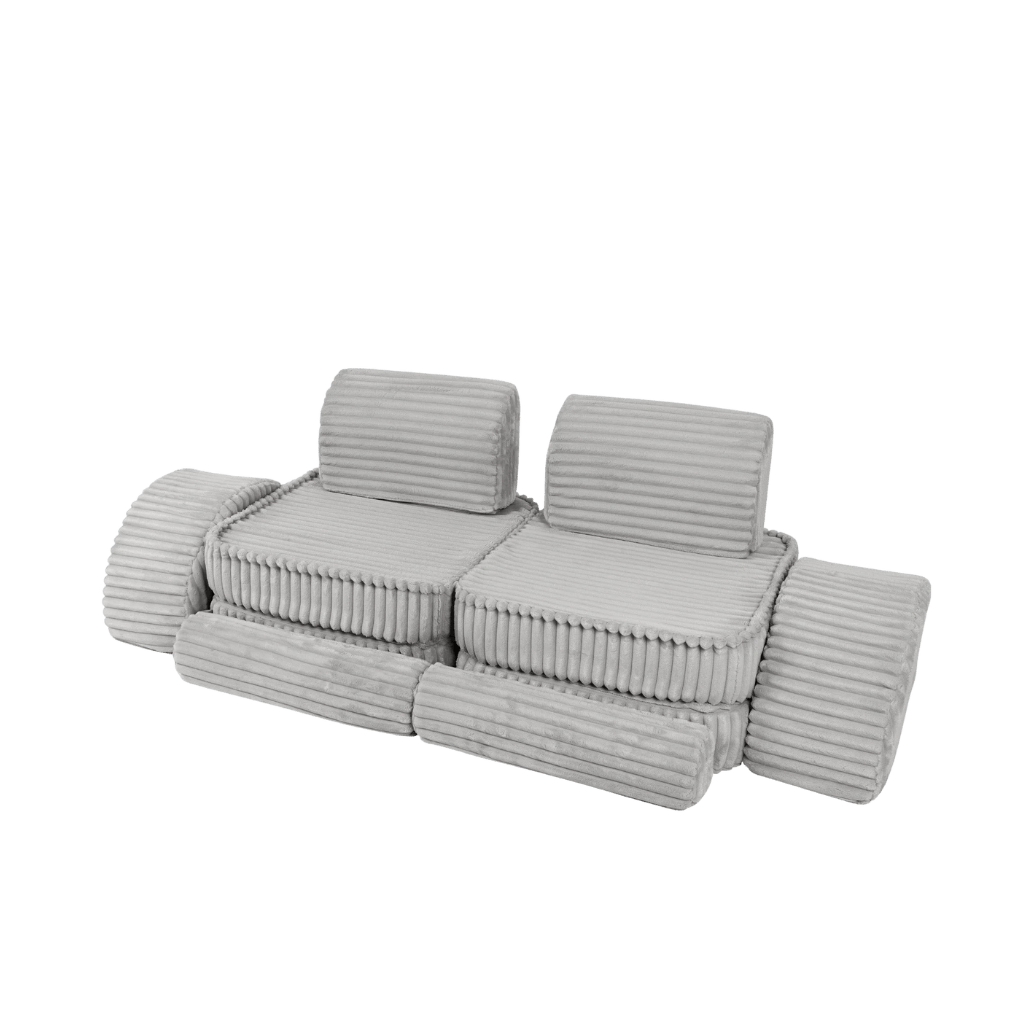 Medium Modular Sofa for Kids - Churros Moon Grey en | Decoração Tinitto – Fabrication européenne
