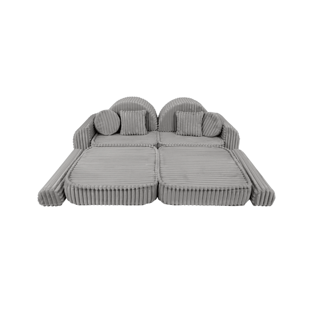 Medium Modular Sofa for Kids - Churros Moon Grey en | Decoração Tinitto – Fabrication européenne