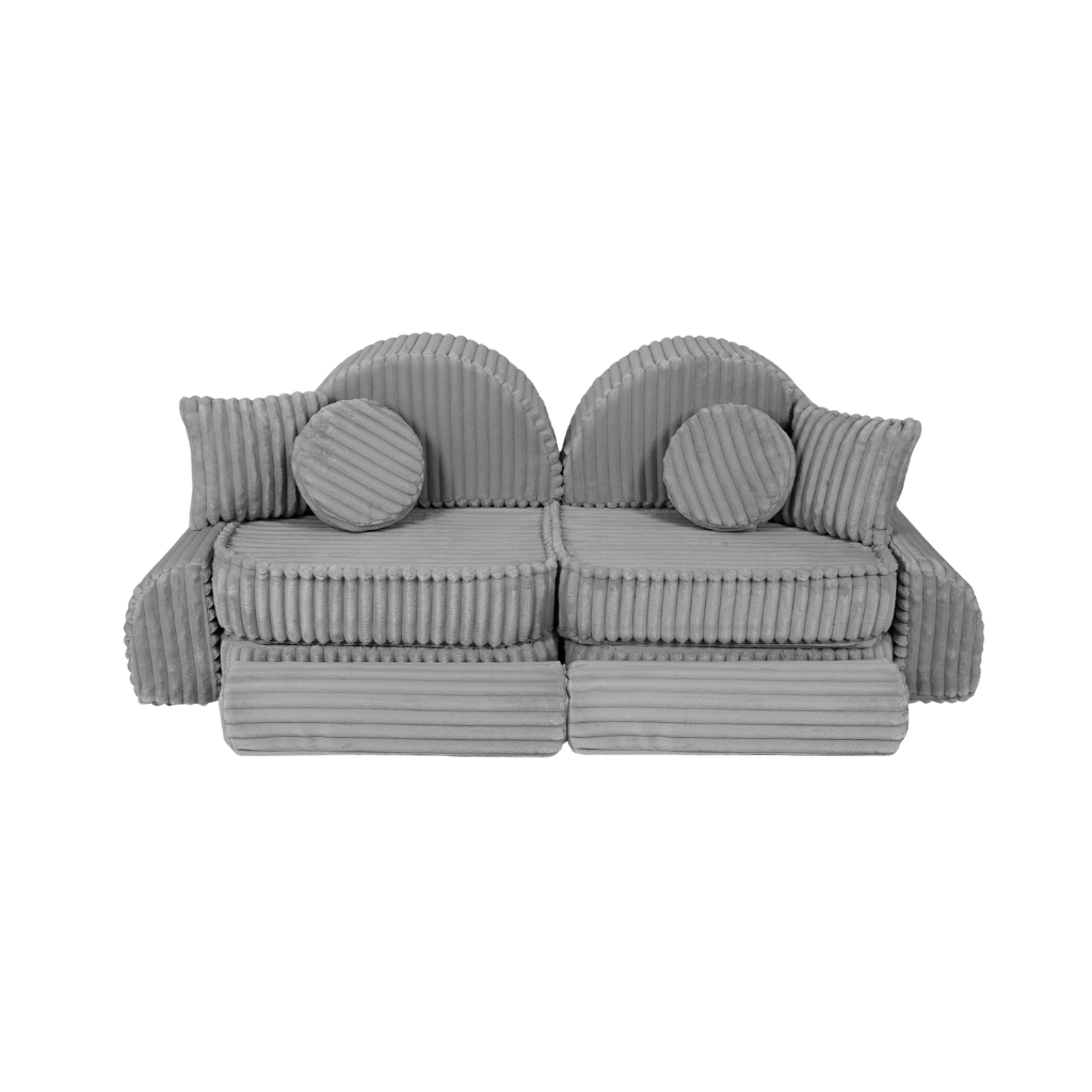 Medium Modular Sofa for Kids - Churros Moon Grey en | Decoração Tinitto – Fabrication européenne