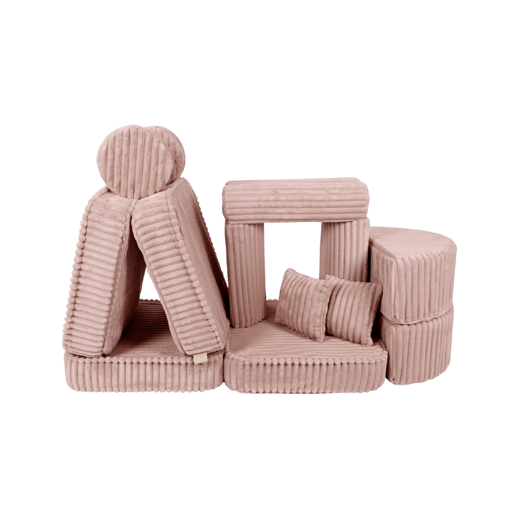 Medium Modular Sofa for Kids - Churros Pink en | Decoração Tinitto – Fabrication européenne