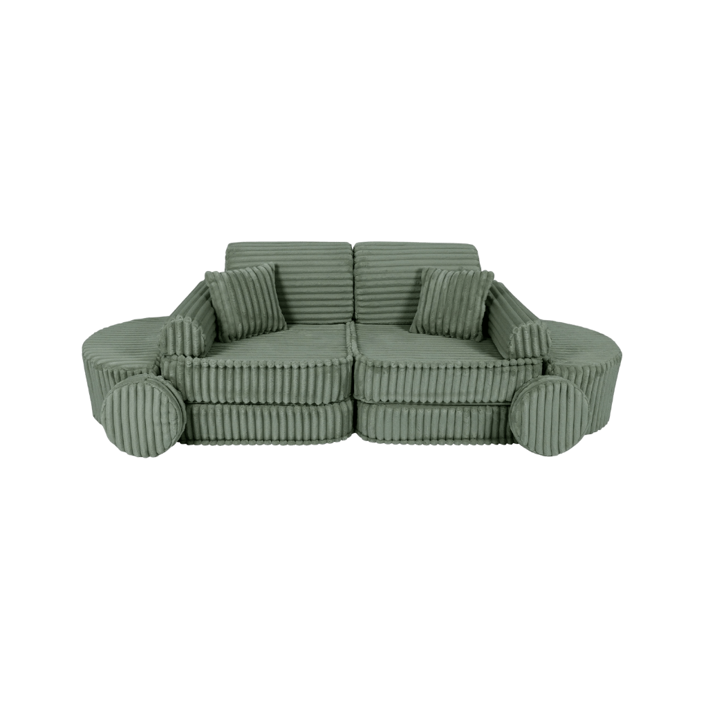 Medium Modular Sofa for Kids - Churros Sage Green en | Decoração Tinitto – Fabrication européenne