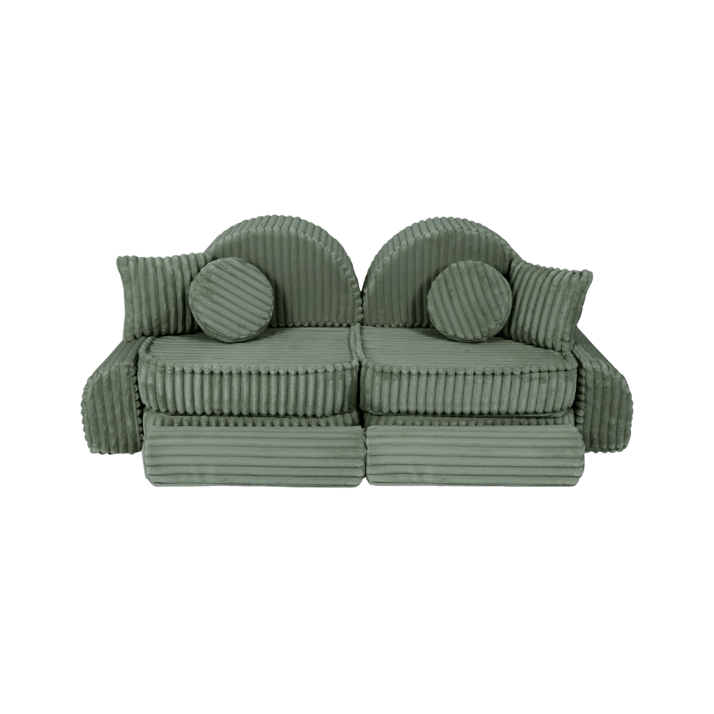 Medium Modular Sofa for Kids - Churros Sage Green en | Decoração Tinitto – Fabrication européenne
