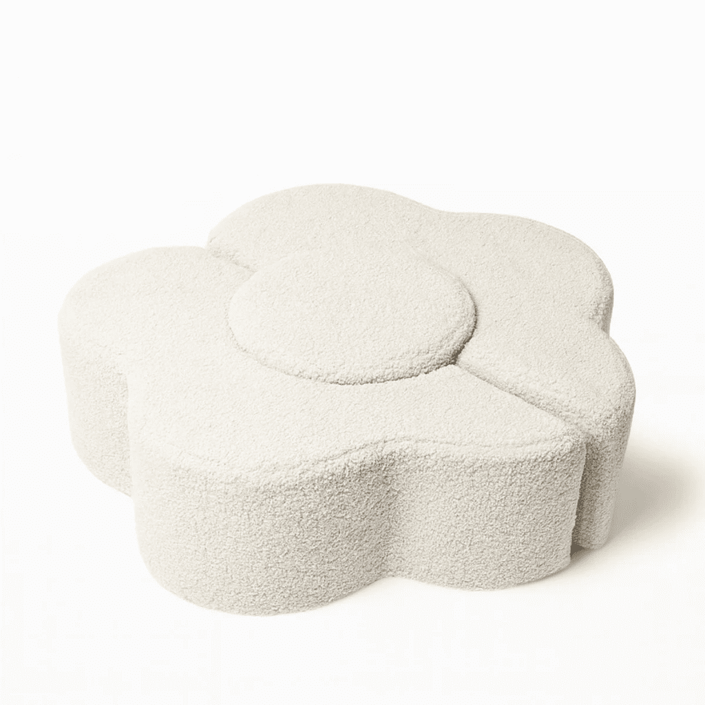 Mon Premier Parcours Fleuri – Jeu de Construction en Mousse Montessori en Creamy | Motricidade Tinitto – Fabrication européenne