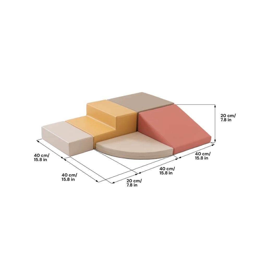 Ensemble de 5 blocs de mousse Soft Play - Coin grimpeur Pastel Pink