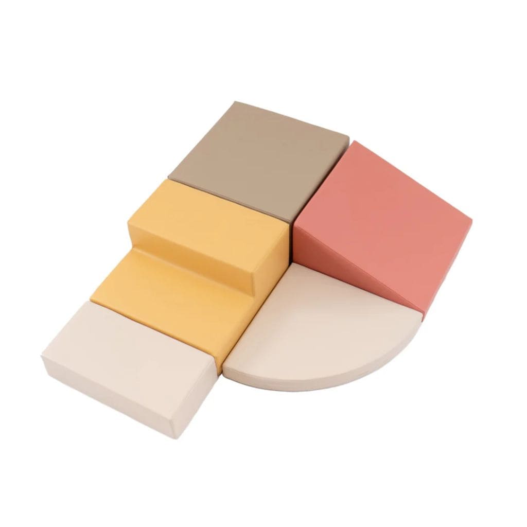 Ensemble de 5 blocs de mousse Soft Play - Coin grimpeur Pastel Pink