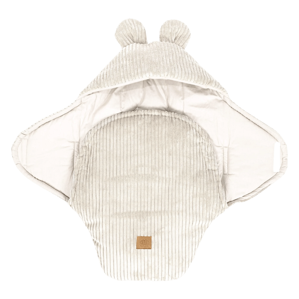 Nid d'Emmaillotage Évolutif avec Oreilles d'Ours Aesthetic – Ecru en | Conforto Tinitto – Fabrication européenne