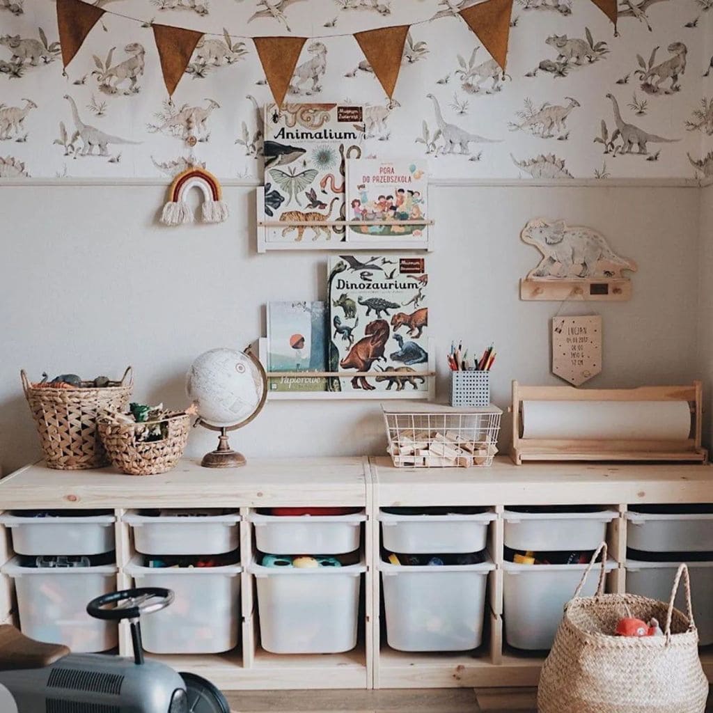 Papier Peint Dinosaures Joyeux en | furniture Tinitto – Fabrication européenne