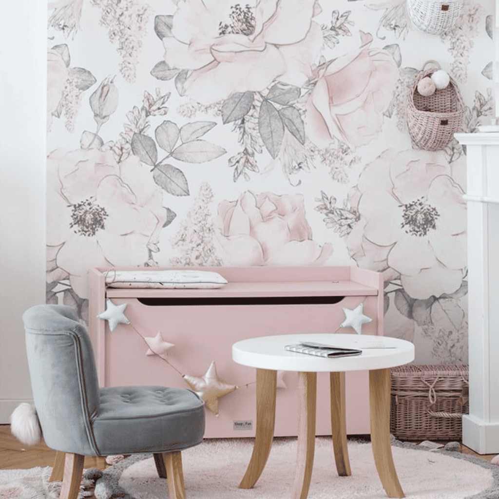 Papier Peint - Jardin Rose en | Decoração Tinitto – Fabrication européenne