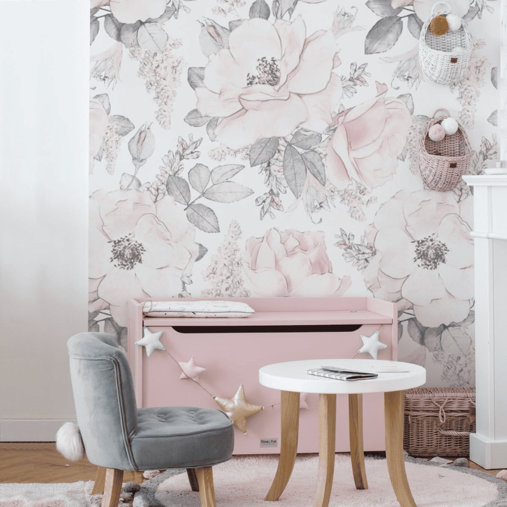 Papier Peint - Jardin Rose en | Decoração Tinitto – Fabrication européenne