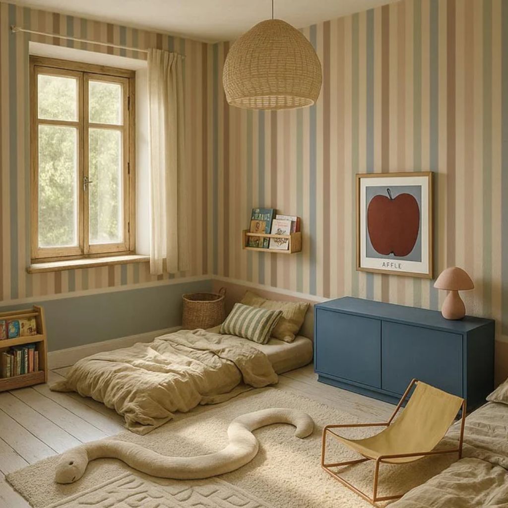 Papier Peint à Rayures Neutres – Intissé Facile à Poser