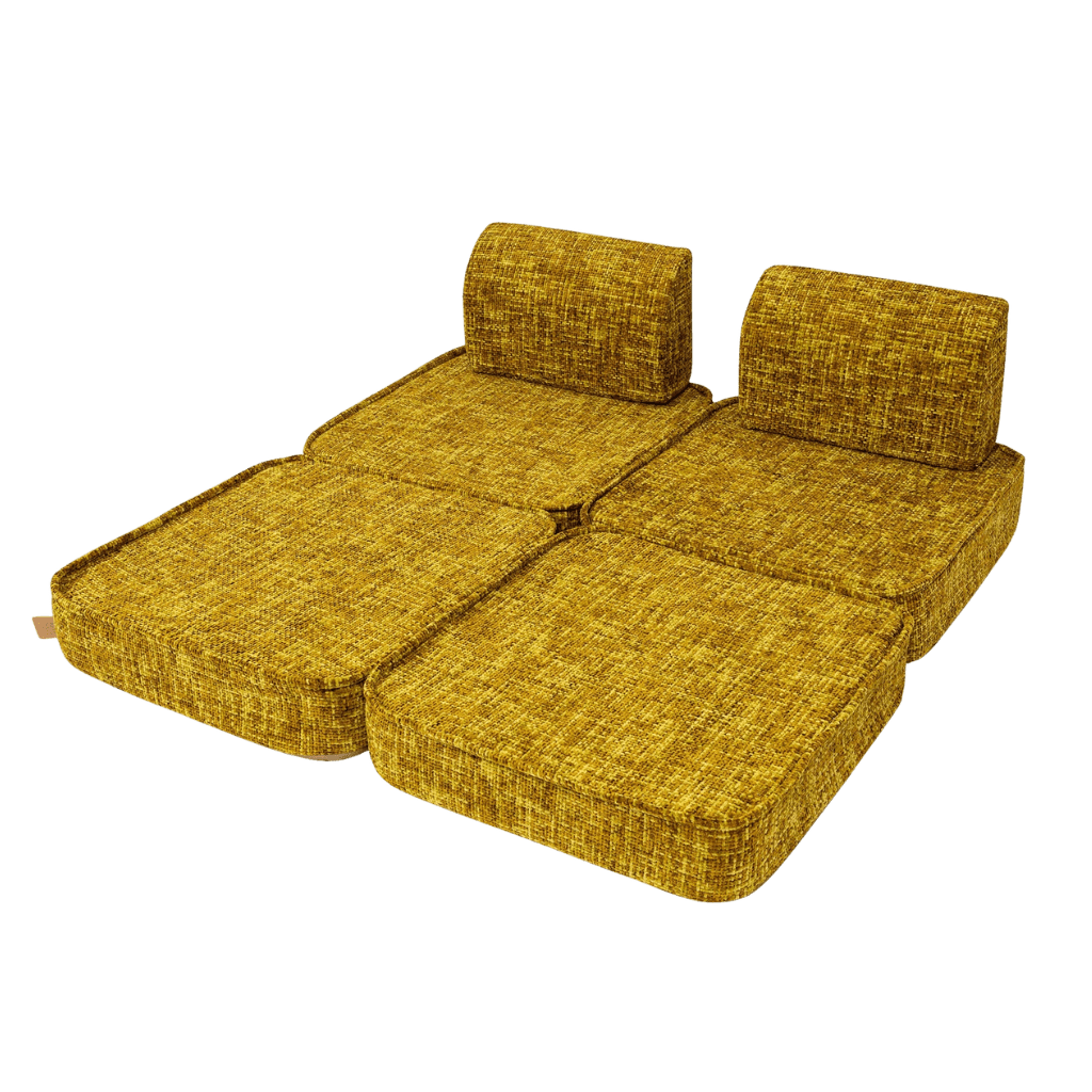 Petit Canapé Modulable pour Enfants - Tangle Honey Mustard en | Decoração Tinitto – Fabrication européenne