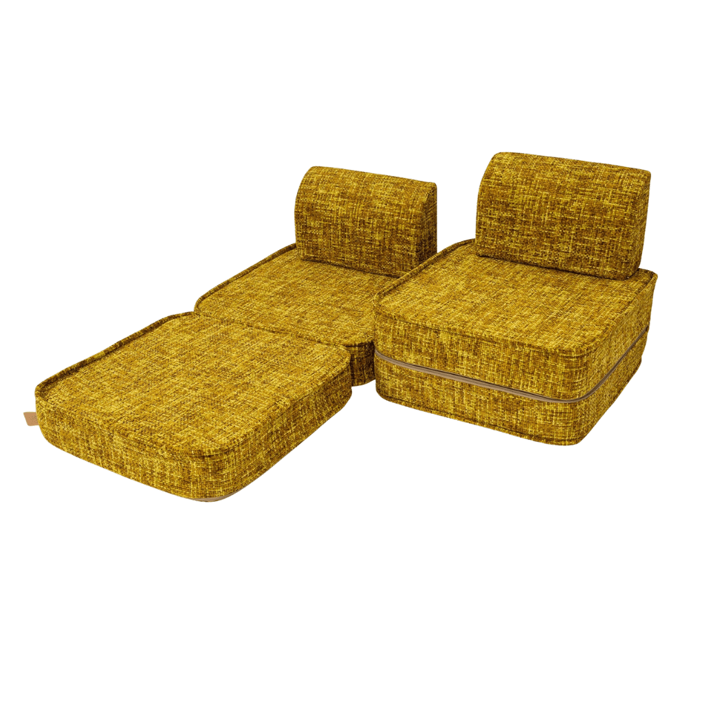 Petit Canapé Modulable pour Enfants - Tangle Honey Mustard en | Decoração Tinitto – Fabrication européenne