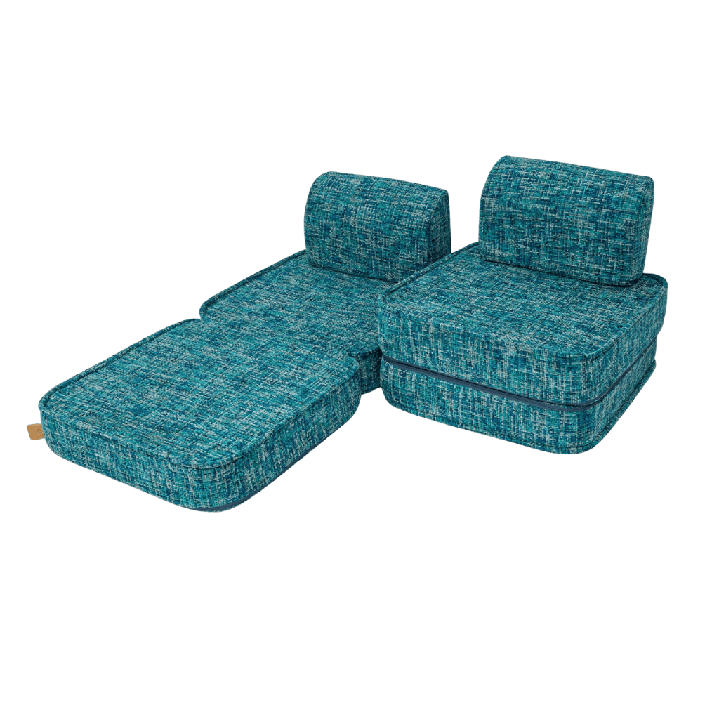 Petit Canapé Modulable pour Enfants - Tangle Lagoon Blue en | Decoração Tinitto – Fabrication européenne