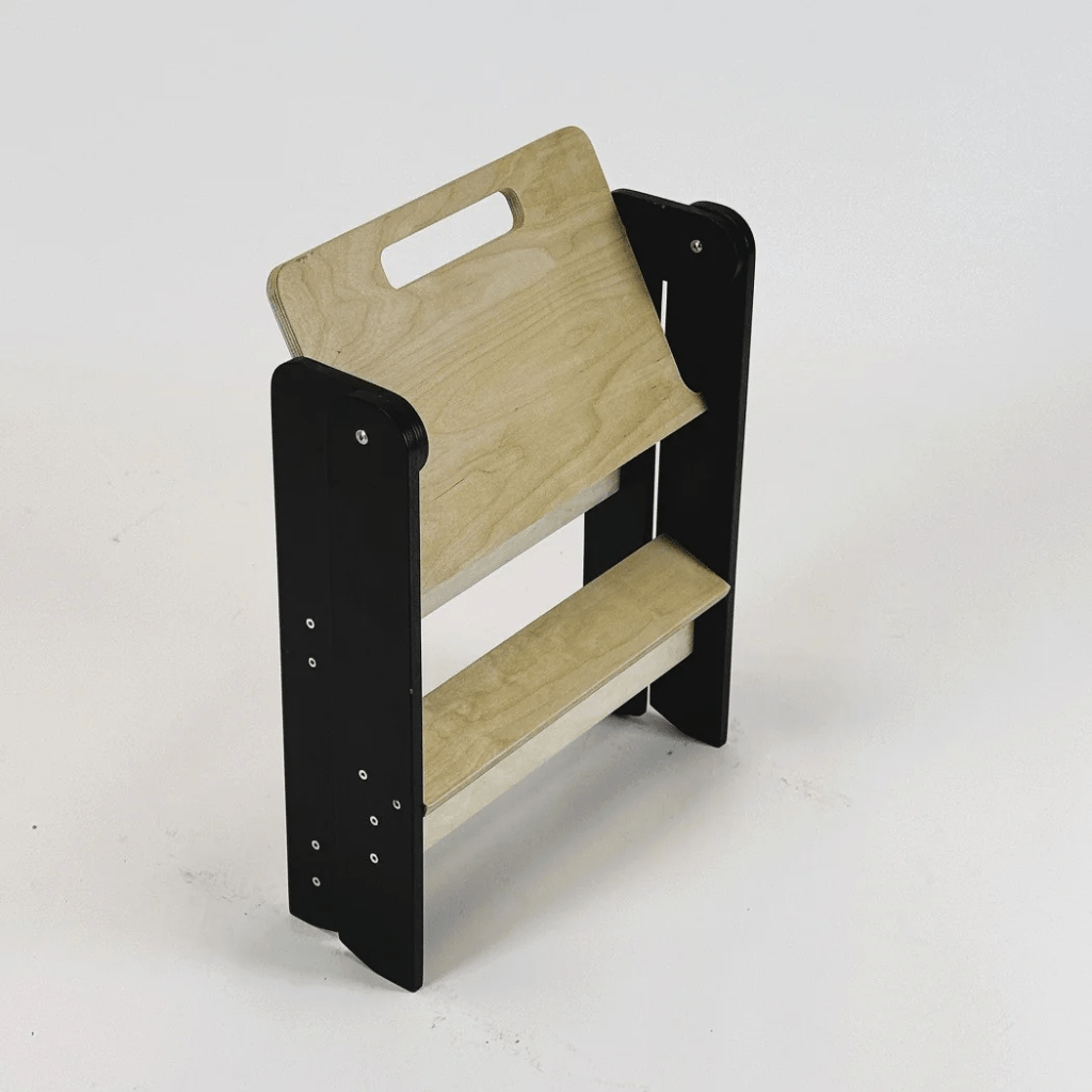 Petit Marchepied Enfant en Bois en White | Motricidade Tinitto – Fabrication européenne