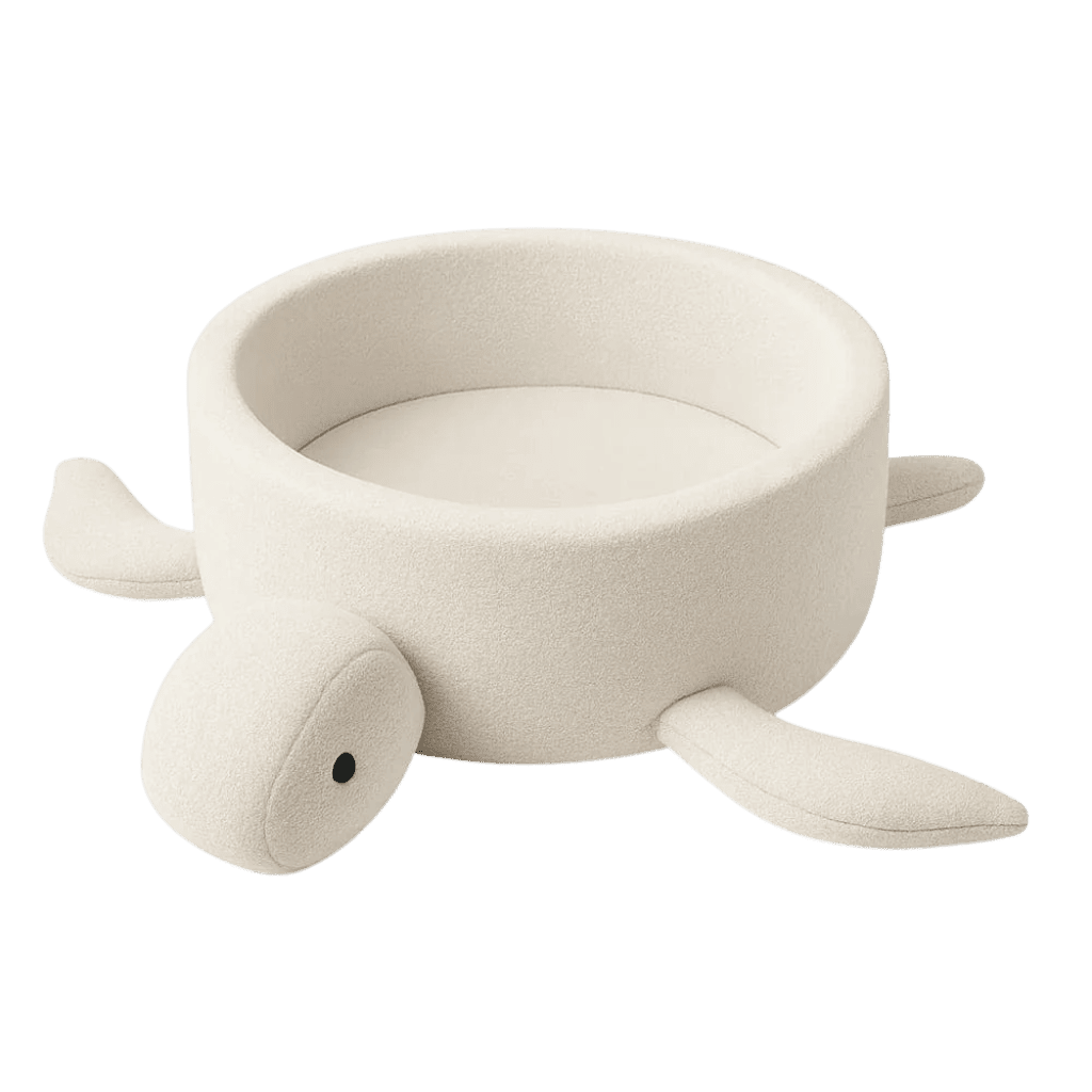 Piscine à Balles Tortue en Bouclé – Beige en | Motricidade Tinitto – Fabrication européenne