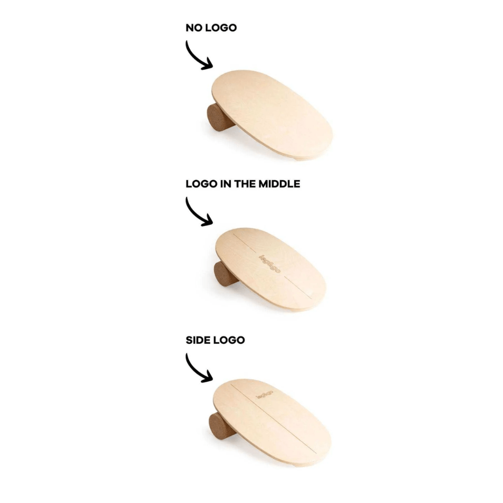 Placa de equilíbrio redonda com rolo de exercício - Logótipo centrado | Motricidade Tinitto – Fabricação europeia