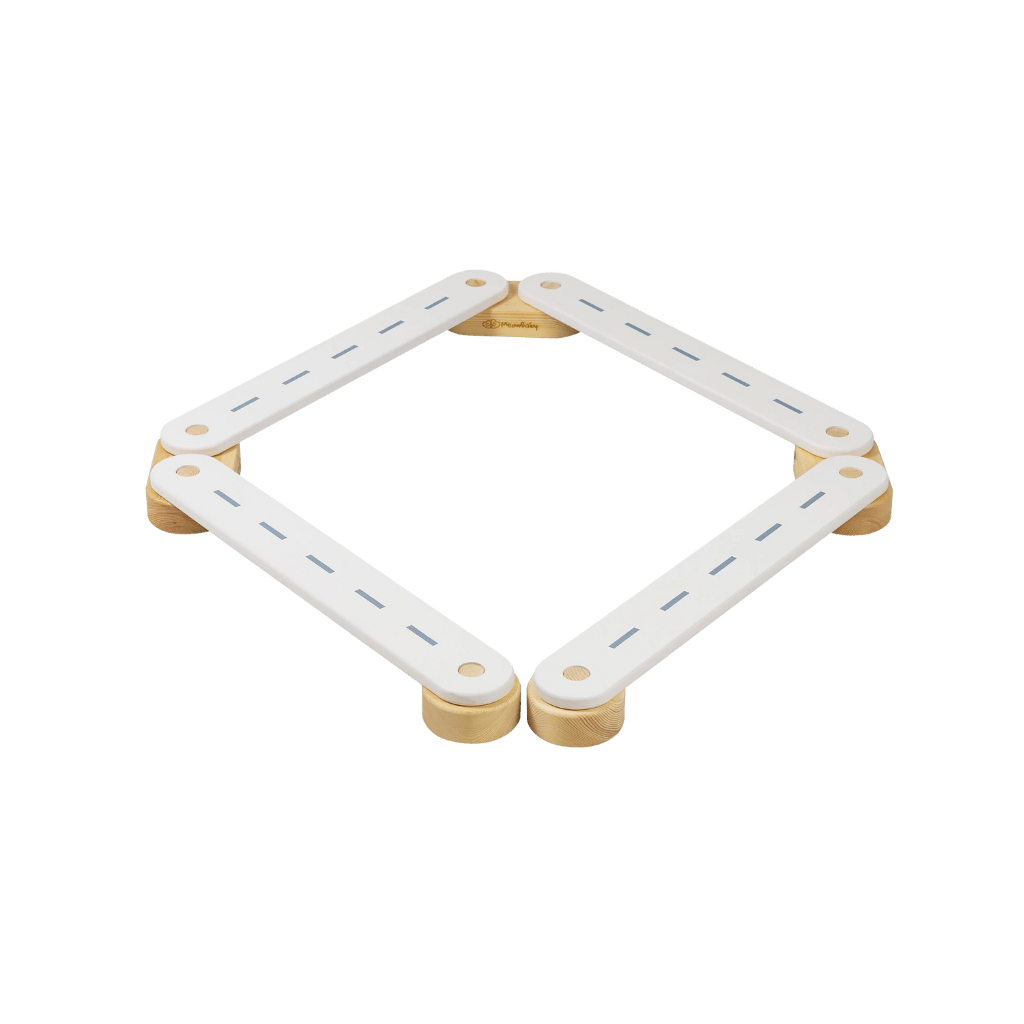 Montessori Wooden Balance Board - 4 Elements in White | Motricidade Tinitto – Made in Europe