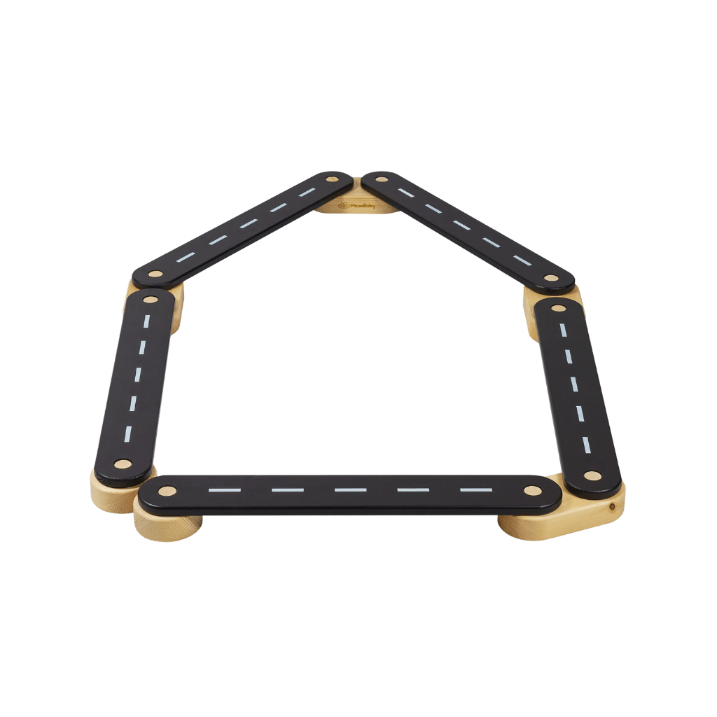 Tavola di equilibrio Montessori in legno - 5 elementi in nero | Motricidade Tinitto – Prodotto in Europa