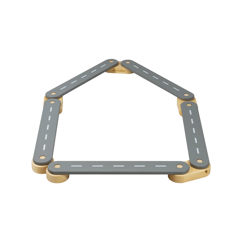 Tavola di equilibrio Montessori in legno - 5 elementi in bianco | Motricidade Tinitto – Prodotto in Europa