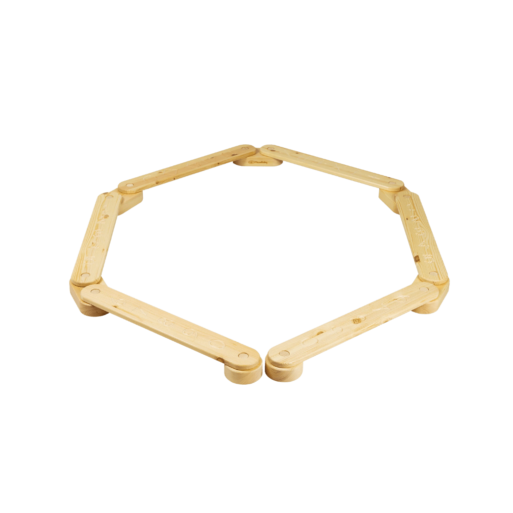 Planche Equilibre Montessori en Bois - 6 Éléments en Bois Naturel | Motricidade Tinitto – Fabrication européenne