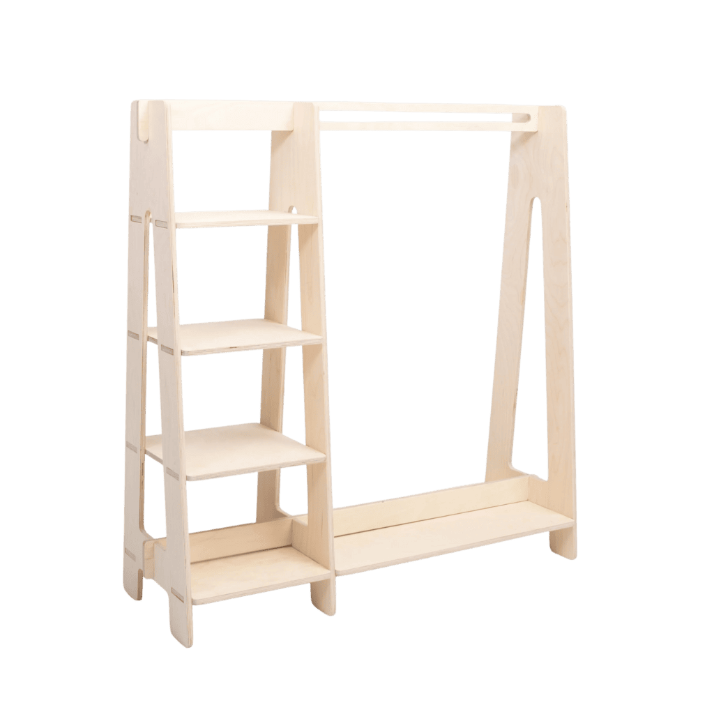 Portant à Vêtements avec Étagères pour Tout - Petits en black | Decoração Tinitto – Fabrication européenne