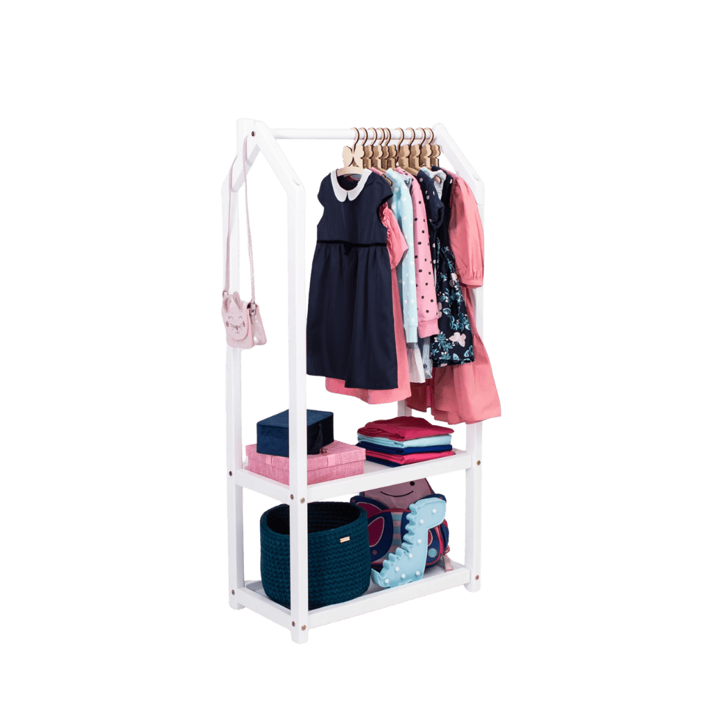 Porta-roupas em forma de casa em branco | Decoração Tinitto – Fabricação europeia