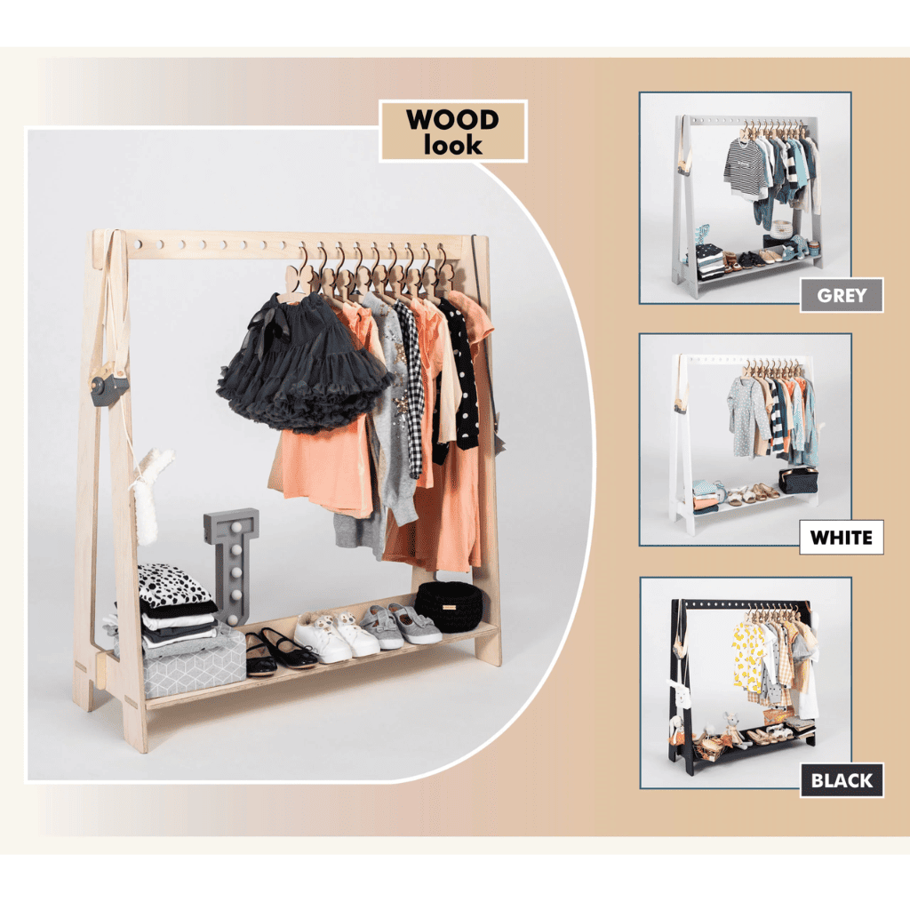 Montessori Clothes Hanger Version 2 in black | Decoração Tinitto – Made in Europe