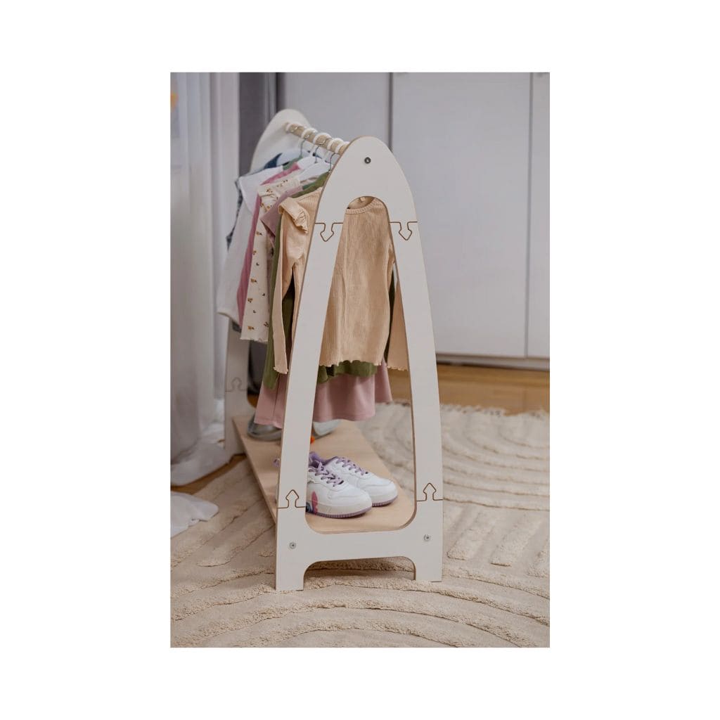 Porta-roupas infantil com design em madeira natural | furniture Tinitto – Fabricação europeia