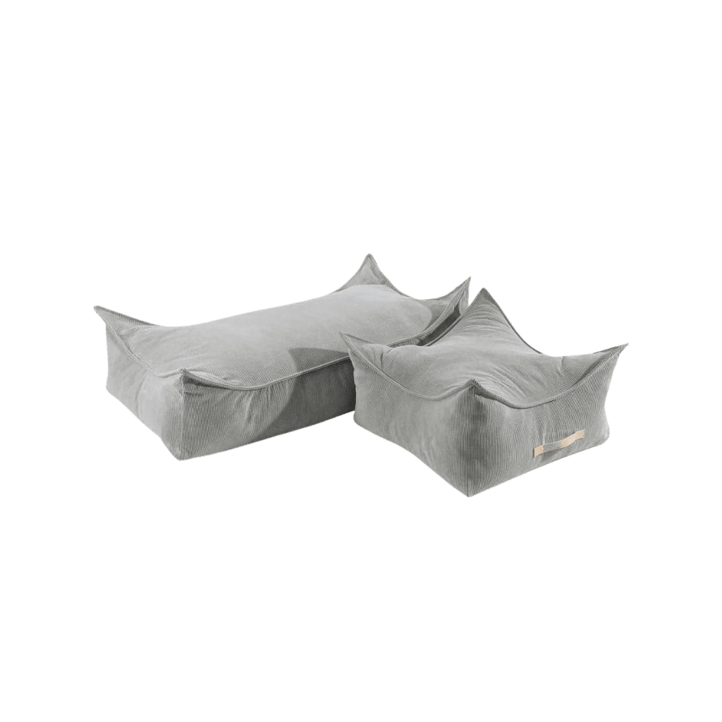 Pouf Enfant Carré en Velours Côtelé en RosyBrown | Decoração Tinitto – Fabrication européenne