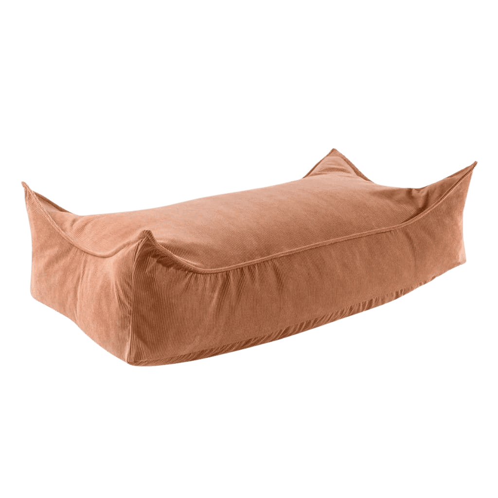 Rectangular Children's Pouf in Corduroy in Sienna | Decoração Tinitto – Made in Europe