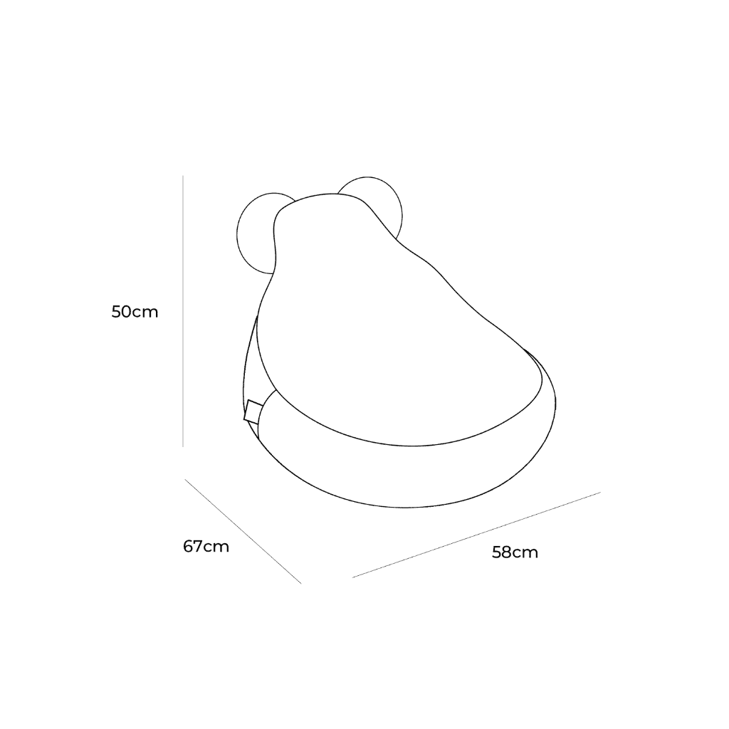 Teddy Slimcord pouf in SaddleBrown | Decoração Tinitto – Made in Europe