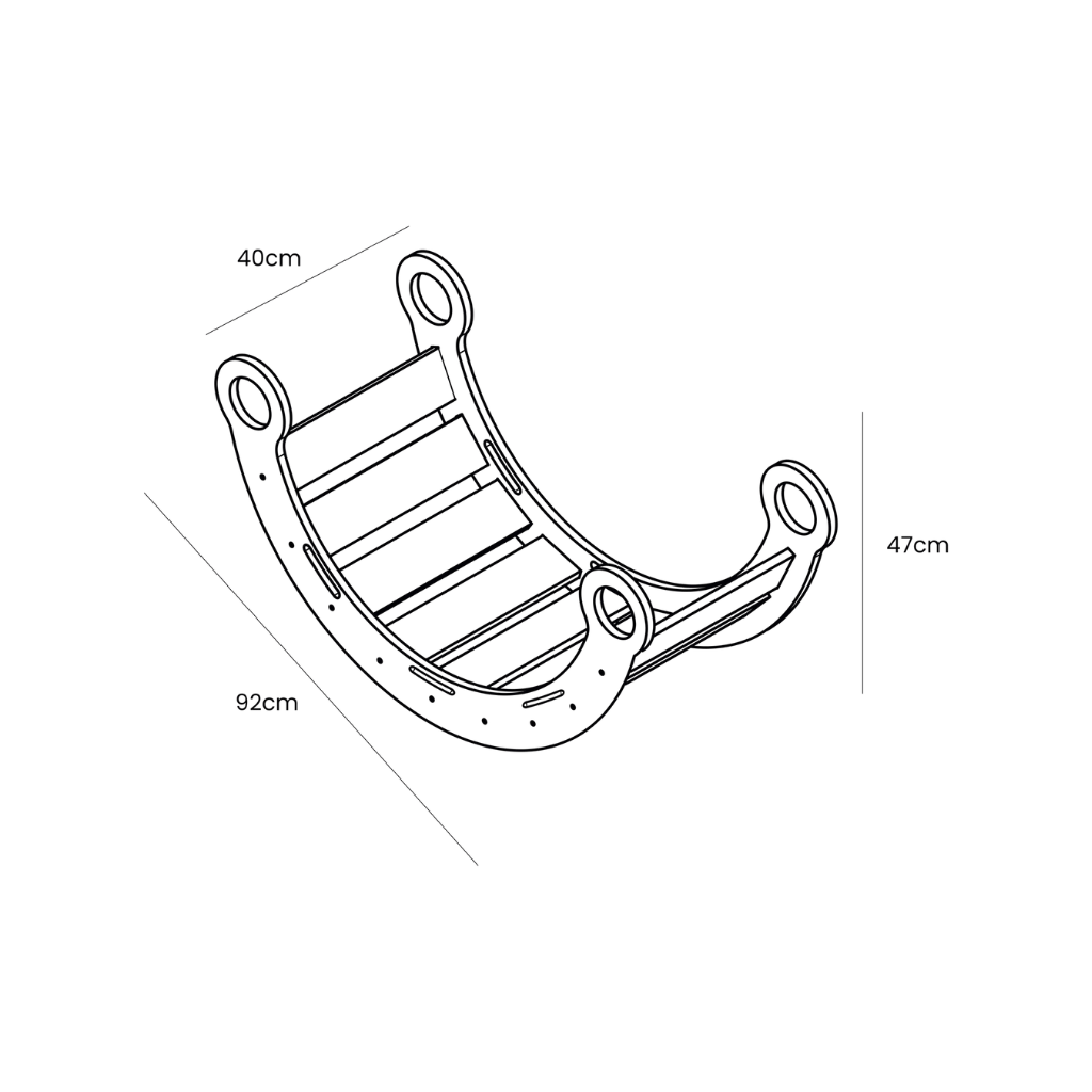 Snug Rocker for Kids - Naturel avec coussin beige en | Motricidade Tinitto – Fabrication européenne