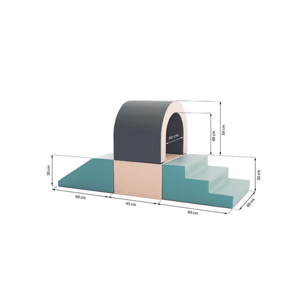 Soft Play Set Tunnel - Pastel en | Motricidade Tinitto – Fabrication européenne