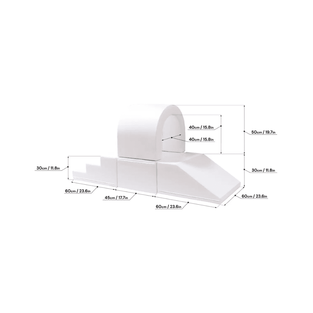 Soft Play Set Tunnel - White en | Motricidade Tinitto – Fabrication européenne