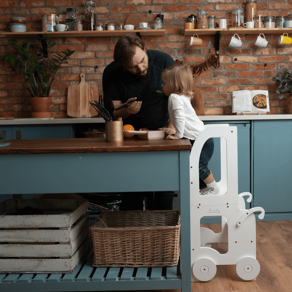 STEP’n’SIT® – Tour d’apprentissage Montessori 2 en 1 table et chaise en DarkGray | Tinitto – Fabrication européenne
