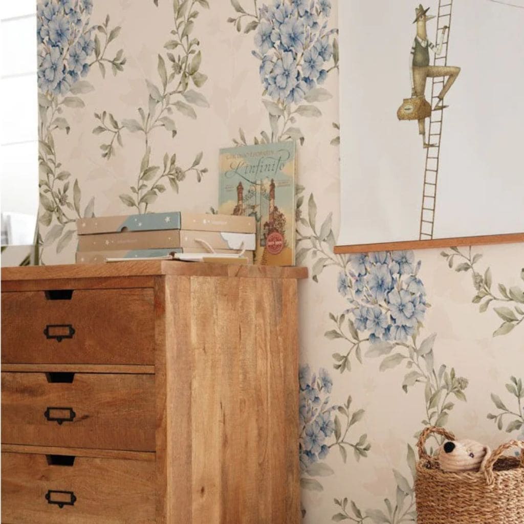 Papier Peint Premium Bleu Tressé