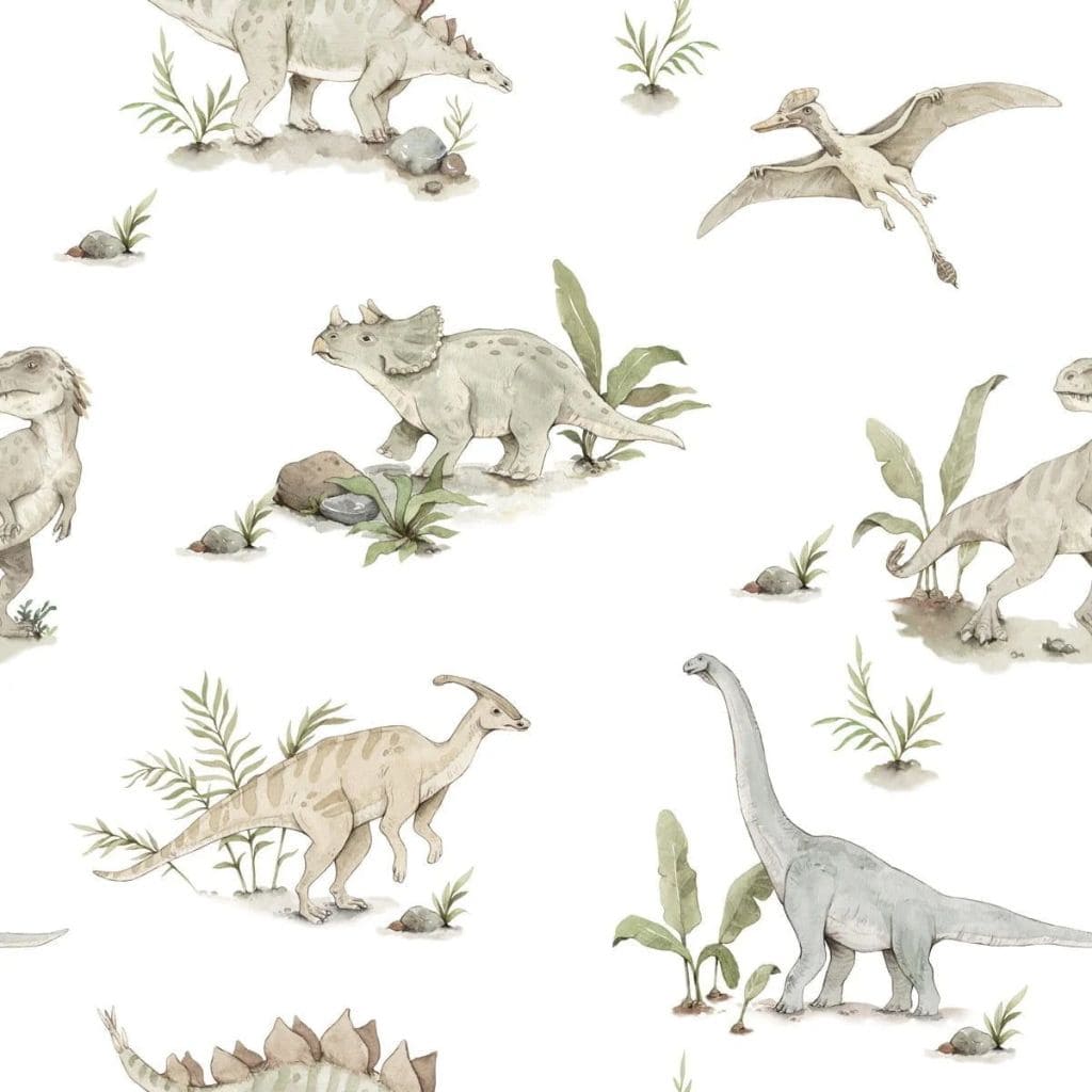 Papier Peint Dinosaures Joyeux