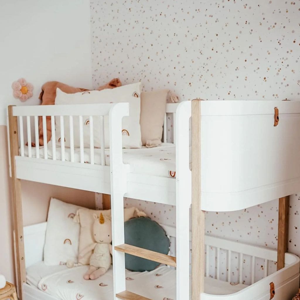 Papier Peint Pois Tendres – Cannelle & Rose Poudré