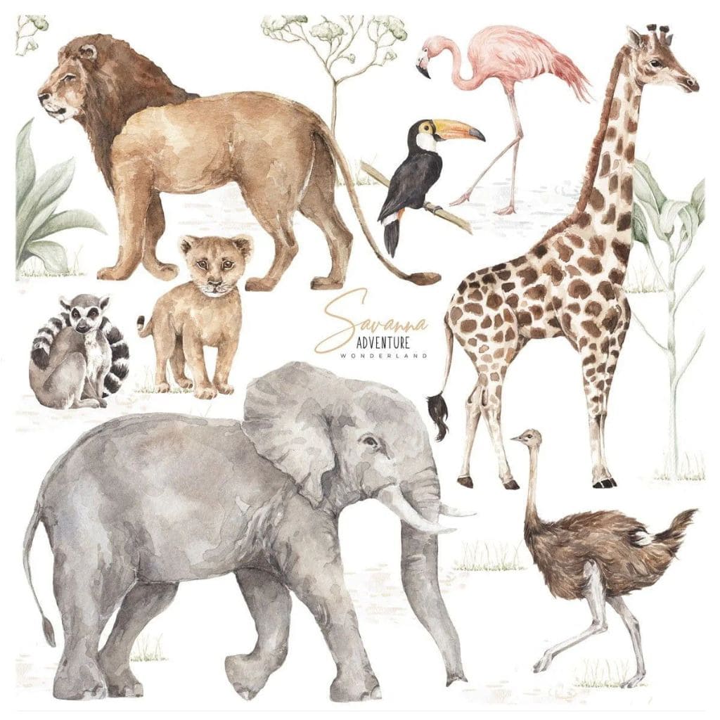 Savane Féérique – Stickers Muraux