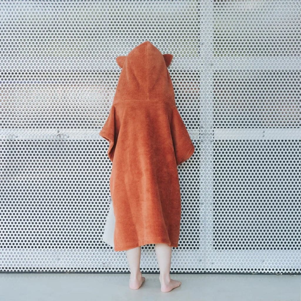 Poncho de Bain Enfant Orange - Surfbunny