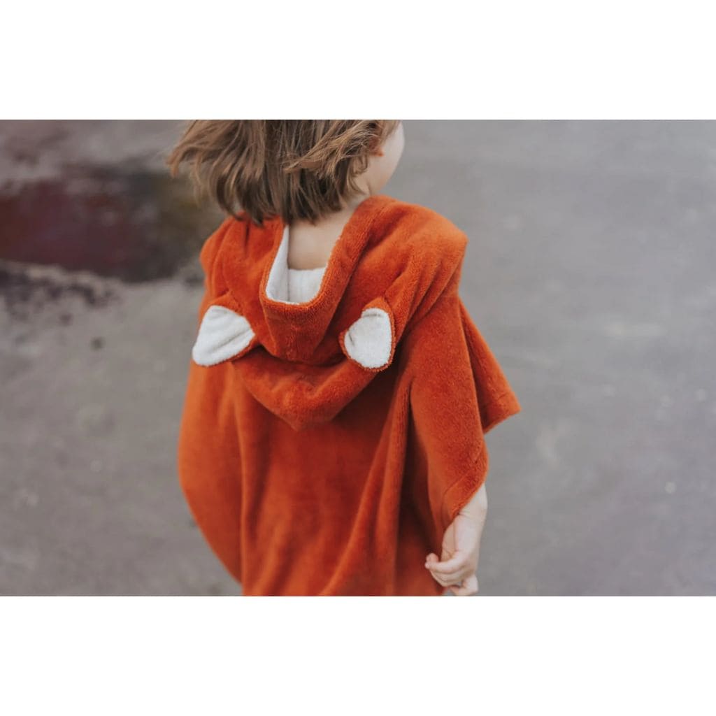 Poncho de Bain Enfant Orange - Surfbunny