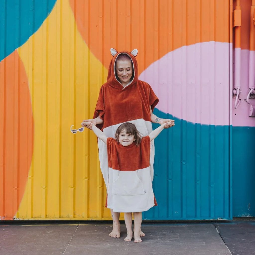 Poncho de Bain Enfant Orange - Surfbunny