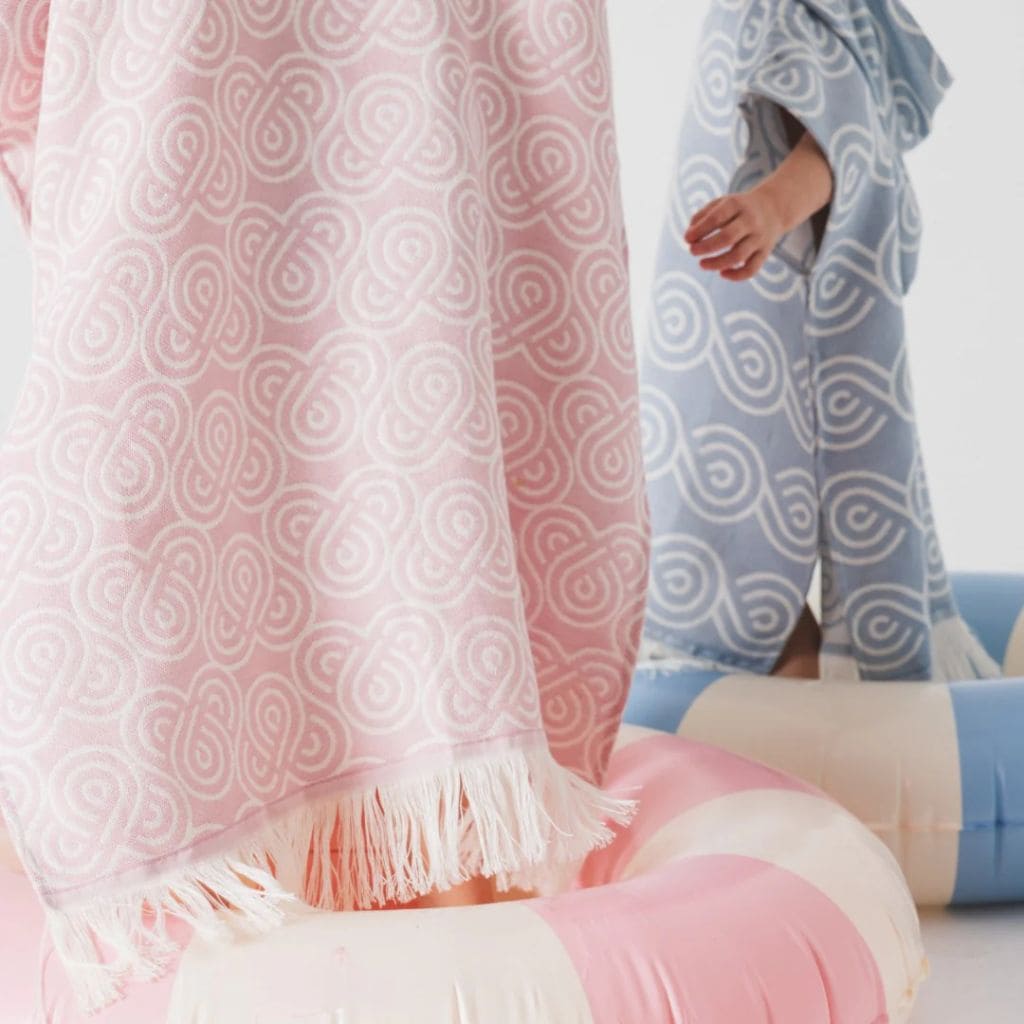 Poncho de Bain Enfant Rose