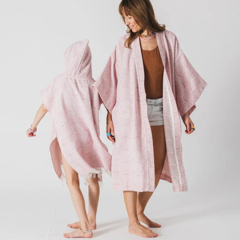 Poncho de Bain Enfant Rose