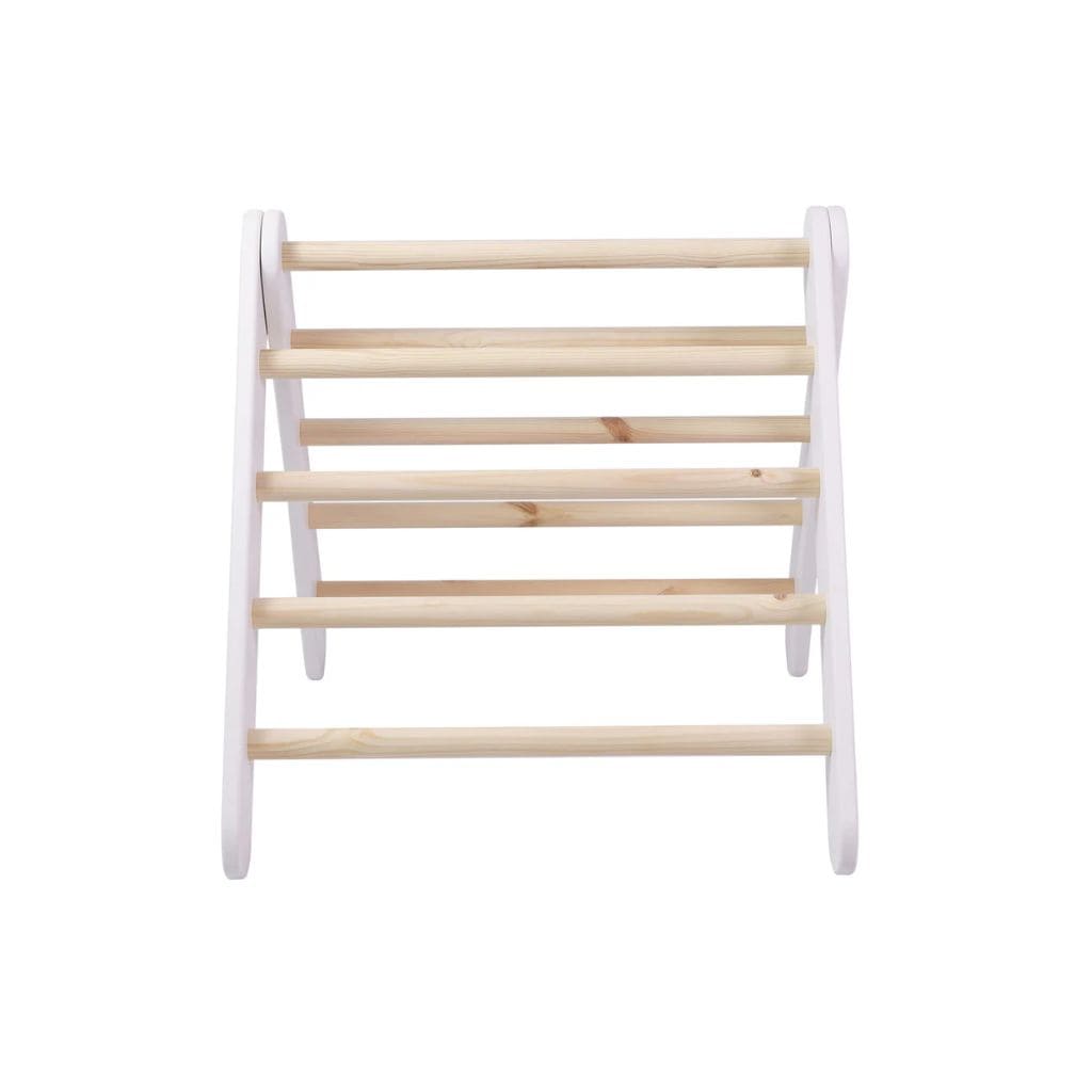 Échelle avec Toboggan & Mur d’Escalade – Blanc Montessori