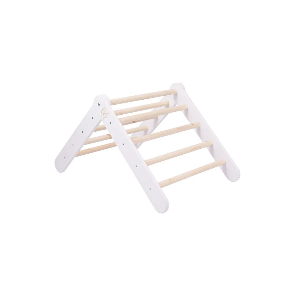 Échelle avec Toboggan & Mur d’Escalade – Blanc Montessori